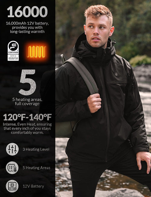 ANTARCTICA GEAR Heated Jacket, Ski Jacket Coat Men/Women Winter Coat