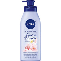 Nivea Oil Infused Body Lotion, Cherry Blossom And Jojoba Oil, 16.9 Fl Oz Pump Bottle
