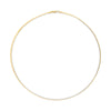Unisex Solid 14K Yellow Gold 2.8mm Imperial Herringbone Chain Necklace - 18" Inches