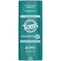 Tom's of Maine Aluminum Free  Unscented Deodorant 3.25 Oz