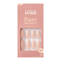 KISS Bare but Better Sculpted Nude Fake Nails, Nude Drama, 28 Count EasyOptionXY LLC
