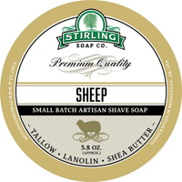 Stirling Soap Co. Sheep Soap (Unscented) Shave Soap Jar 5.8 oz