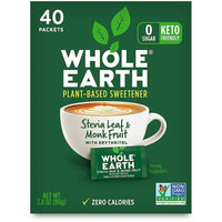 Whole Earth Stevia & Monk Fruit Packets 40Ct