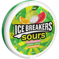 Ice Breakers Sours, Breath Mints, Sugar Free, Watermelon Green Apple Tangerine