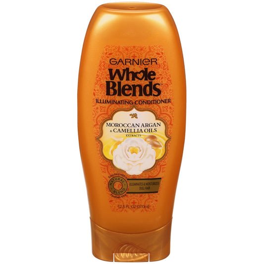 Garnier Whole Blends Illuminating Conditioner – Moroccan Argan & Camellia Oils (12.5 fl oz)