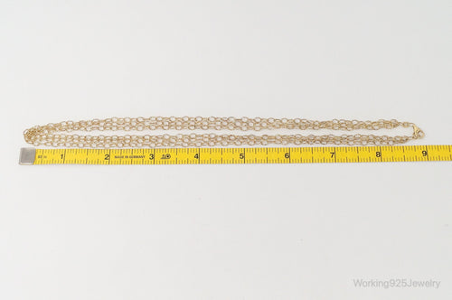 Italian Vintage Designer LIRM Gold Vermeil Sterling Silver Necklace