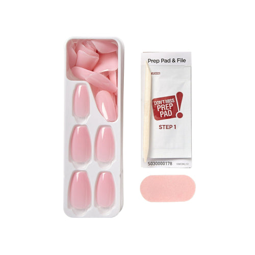 KISS imPRESS Color Medium Coffin Press-On Nails, 'Pink Dream', 30 Count EasyOptionXY LLC