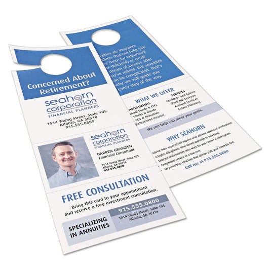 Avery® Door Hanger with Tear-Away Cards