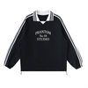 Studio Contrast Striped Collar Sweatshirt