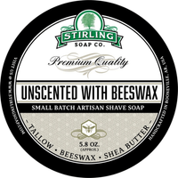 Stirling Soap Co. Unscented w/ Beeswax Shave Soap Jar 5.8 oz