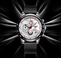 Men's Sports Waterproof Watch With  Stainless Steel Bracelet Unique Design Perfect Gift For Your Man