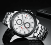 Men's Waterproof  Watch With Chronometers Day View And Fluorescent Hands Unique  Luxury Design  Perfect Gift