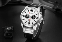Retro  Waterproof Watch With Chronometers Steel Case And Leather Belts Unique Design Excellent Look Perfect Gift For Your Man