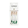 KISS imPRESS Medium Almond Gel Press-On Nails, Glossy Light White, 30 Pieces EasyOptionXY LLC