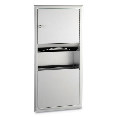Bobrick ClassicSeries Recessed Paper Towel Dispenser/Waste Receptacle