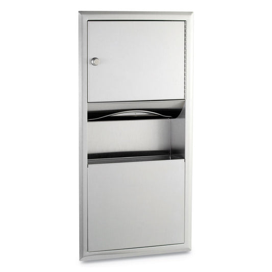 Bobrick ClassicSeries Recessed Paper Towel Dispenser/Waste Receptacle