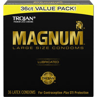 Trojan Magnum Large Size Lubricated Latex Condoms
