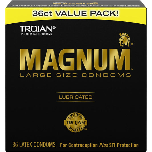 Trojan Magnum Large Size Lubricated Latex Condoms