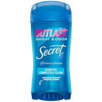 Secret Antiperspirant/Deodorant, Completely Clean, Sweat & Odor, Clear Gel 2.6 Oz