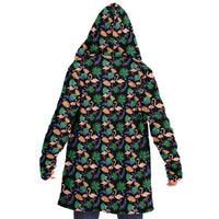 Flamingo Exotic Floral Cloak Hoodie