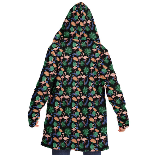Flamingo Exotic Floral Cloak Hoodie