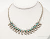 Handmade Vintage Native American Unsigned Turquoise Silver Necklace