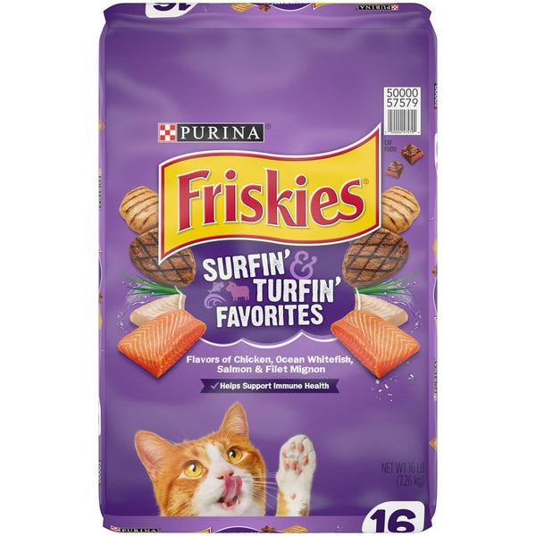 Friskies Dry Cat Food, Surfin' & Turfin' Favorites, 16 lb. Bag EasyOptionXY LLC