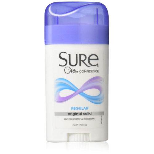 Sure Wide Anti-Perspirant Deodorant Original Solid Regular Scent 1.70 Oz