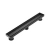 Linear Shower Drain 32" Comes with Matte Black Polished 2 in 1 Panels, Tile Insert Shower Drain, Equipped with Adjustableft,Hair Filters