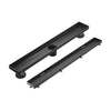 Linear Shower Drain 32" Comes with Matte Black Polished 2 in 1 Panels, Tile Insert Shower Drain, Equipped with Adjustableft,Hair Filters