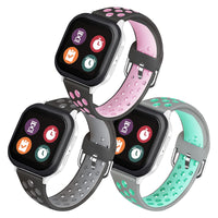 Mengudig 3 Pack Compatible with Gizmo Watch Band Replacement Gabb Watch Bands Syncup Kids Watch BandBreathable Soft Silicone Watch Bands for Kids Verizon Gizmo Watch 3 2 1