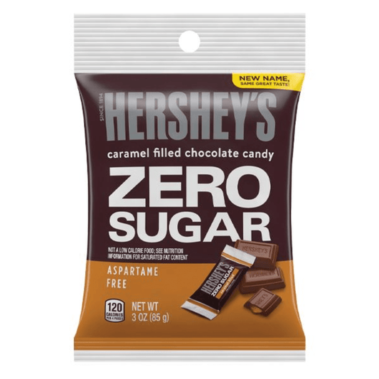 Hershey's Zero Sugar Caramel Filled Chocolate Candy – 3 oz Bag