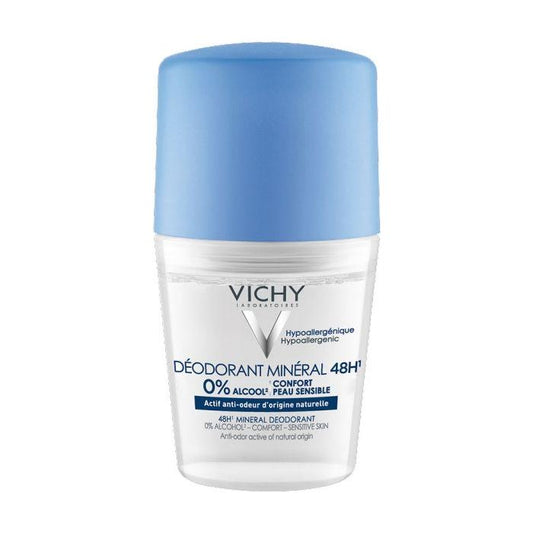 Vichy Deodorant Mineral Roll-on 48 Hour, 1.69 Oz