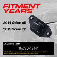 Toyota Scion xB (2014-2015) OEM Replacement Backup Camera OE Part # 86790-12141