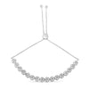.925 Sterling Silver 1/10 Cttw Round Diamond Bolo Bracelet (I-J Color, I3 Clarity)