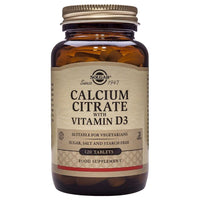 Solgar Calcium Citrate with Vitamin D3 120 Tablets