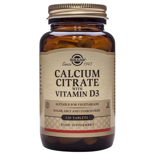 Solgar Calcium Citrate with Vitamin D3 120 Tablets