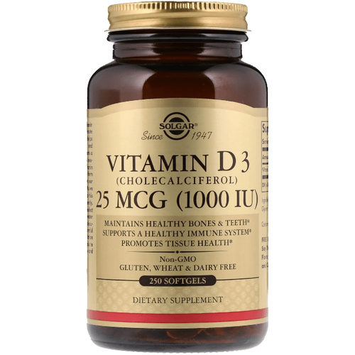 Solgar Vitamin D3 (Cholecalciferol) 25mcg (1000 IU) 250 Softgels