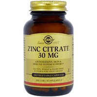 Solgar Zinc Citrate 30mg 100 Vegetable Capsules
