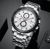 Men's Waterproof  Watch With Chronometers Day View And Fluorescent Hands Unique  Luxury Design  Perfect Gift