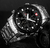 Mens Wrist Watch, Waterproof Analog Digital Watches Multifunction Stainless Steel Business Watches For Man Perfect Gift