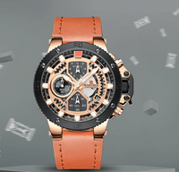 Men's Casual Waterproof Watch With Chronometers And Fluorescent Hands Excellent Design Perfect Gift