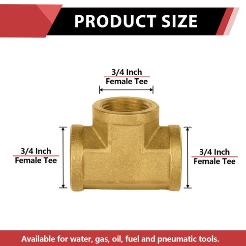 3/4" Female NPT Tee