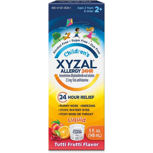 Xyzal® Children's 2.5 mg/5 mL 24-Hour Allergy Relief Bubblegum Flavor Liquid, 5 oz