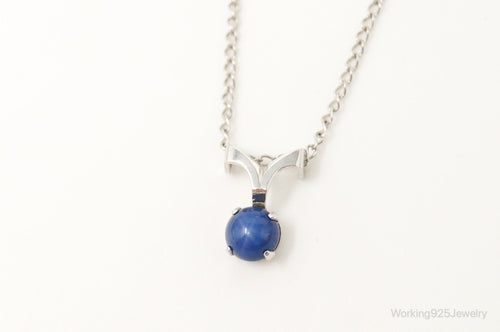 Vintage Star Sapphire Sterling Silver Necklace