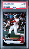 Graded 2025 Topps Now Roman Anthony #285 Black Foil /10 Rookie RC Baseball Card PSA 10 Gem Mint