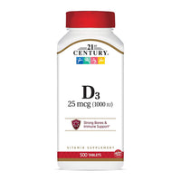 21st Century Vitamin D3 1000 IU Tablets