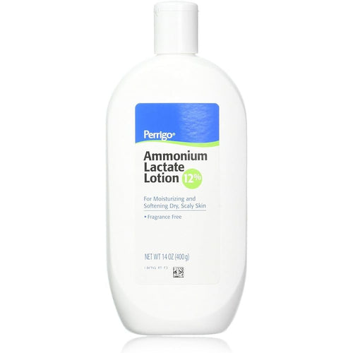 Perrigo Ammonium Lactate Moisturizing Lotion 12%, Fragrance Free (14 oz / 400 g)
