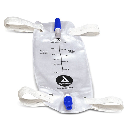 Urinary Leg Bag With Anti-Reflex Valve Medium 12Ct
