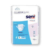 Seni Active Super Disposable Underwear Pull On With Tear Away Seams Large, S-LA18-AS1, Moderate To Heavy